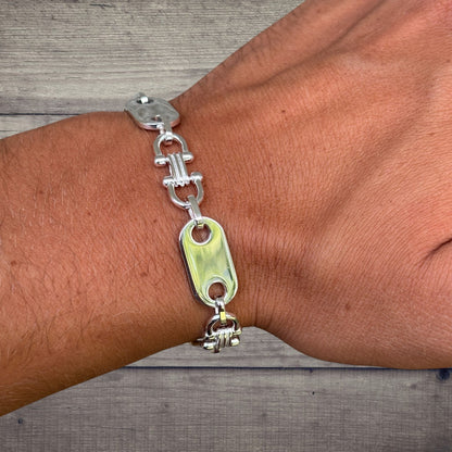 Bracelet à maillons Ferragamo personnalisé en argent sterling 925 de 10 mm