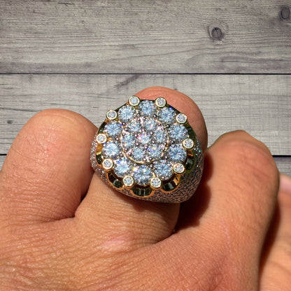 925 Sterling Silver Moissanite Royalty Ring