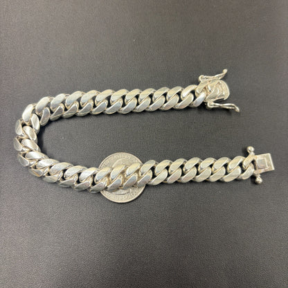 999 Fine Silver 12mm Miami Cuban Bracelet