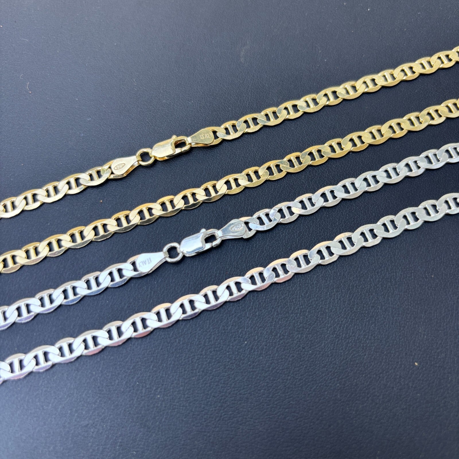 Solid 925 Sterling Silver Mariner Chain Necklace | 5.5mm Link - Made In Italy (16-30 In)