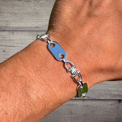Bracelet à maillons Ferragamo personnalisé en argent sterling 925 de 10 mm