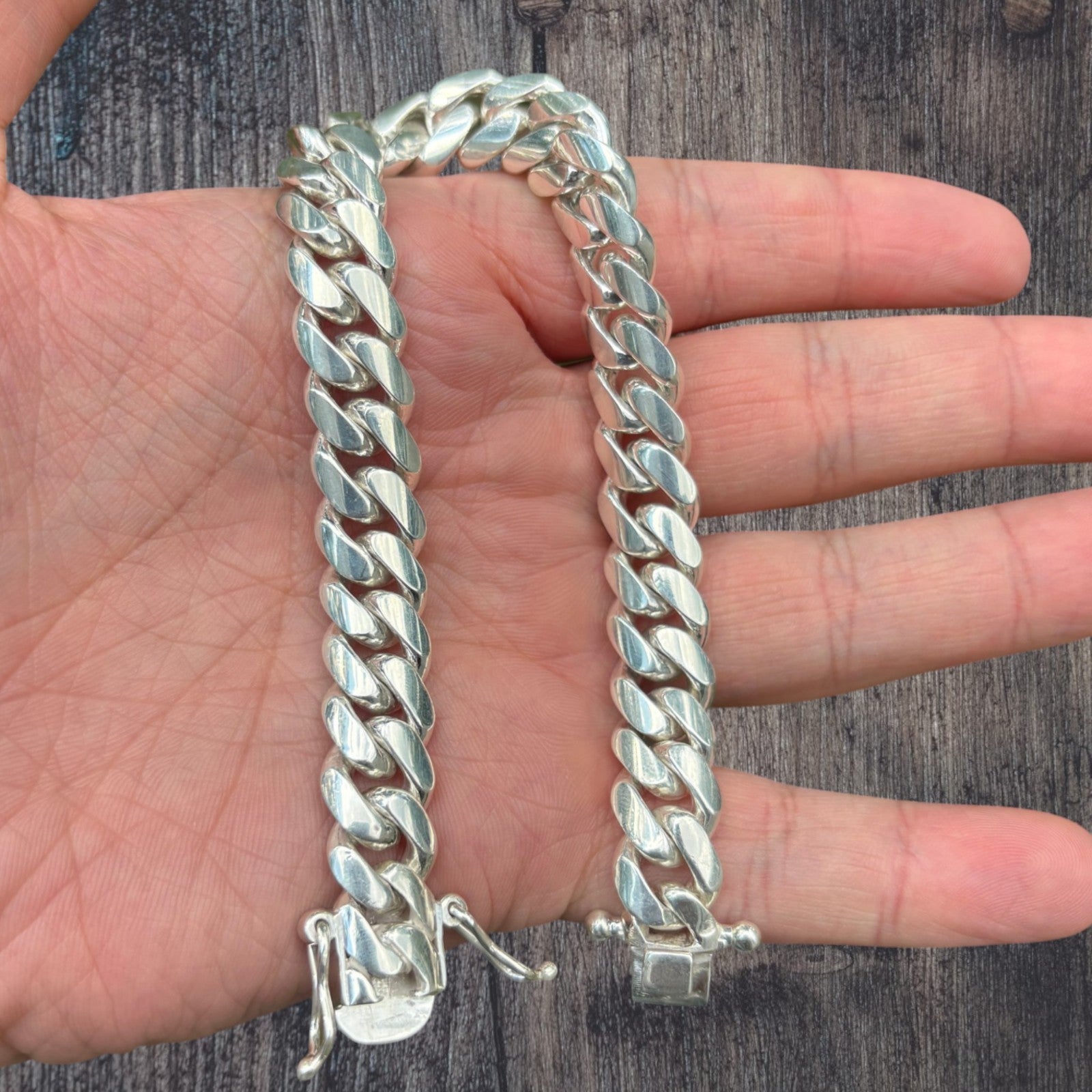 999 Fine Silver 12mm Miami Cuban Bracelet