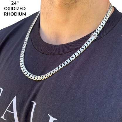 925 Sterling Silver 8mm Modern Miami Cuban Chain Necklace