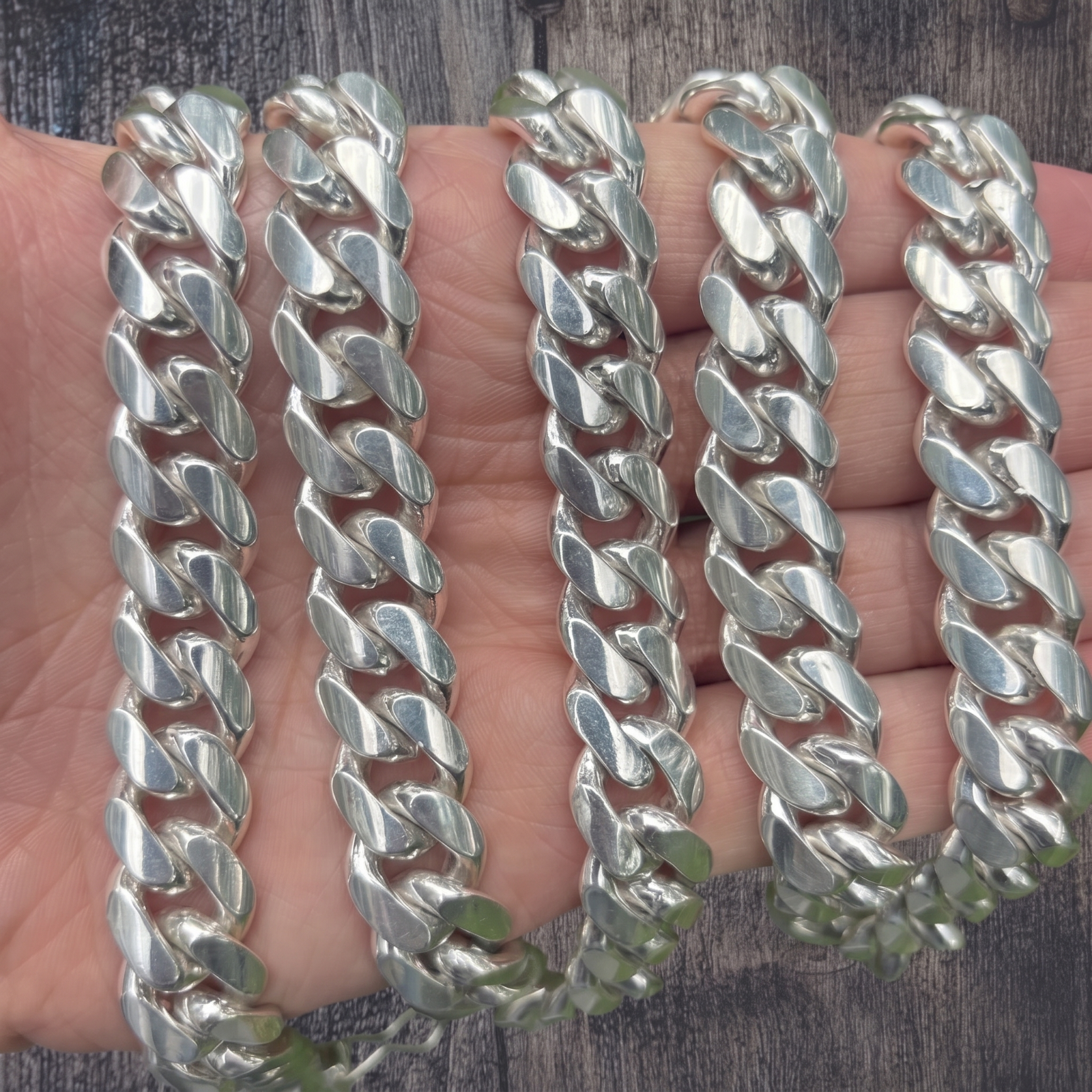 16mm Miami Cuban Chain Necklace - Real Solid 999 Fine Silver HANDMADE IN ITALY
