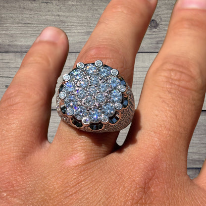 925 Sterling Silver Moissanite Royalty Ring