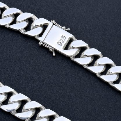 925 Sterling Silver 12mm Modern Miami Cuban Chain Necklace