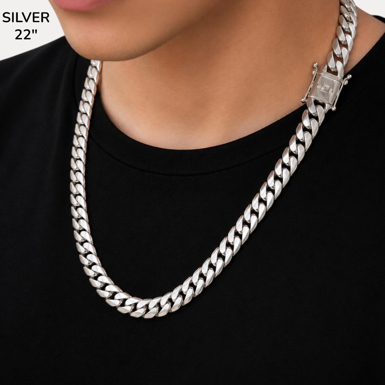 999 Fine Silver 12mm Miami Cuban Chain Necklace