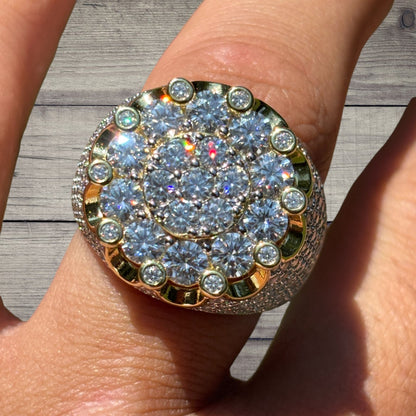 925 Sterling Silver Moissanite Royalty Ring