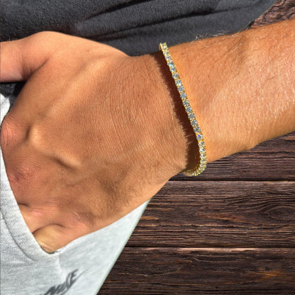 925 Sterling Silver 3mm Tennis Bracelet - CZ Or Moissanite