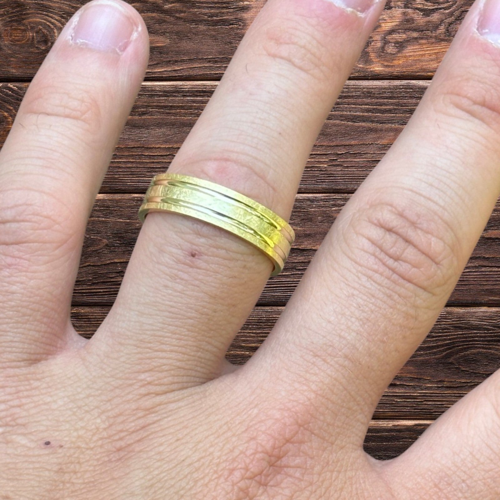 925 Sterling Silver Classic Scraped Wedding Band Ring