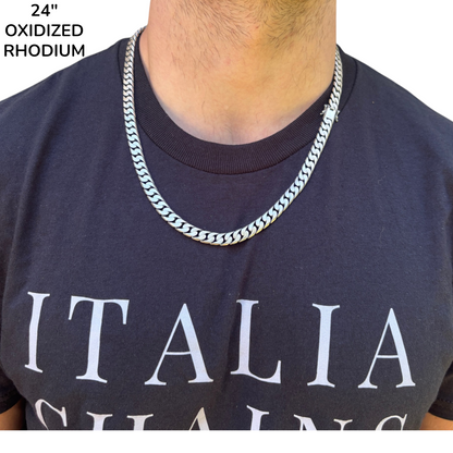 925 Sterling Silver 8mm Modern Miami Cuban Chain Necklace