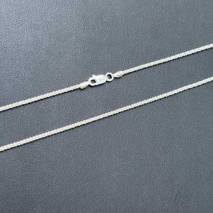 925 Sterling Silver 2mm Popcorn Ice Link Chain Necklace