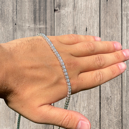 925 Sterling Silver 4-Link Ice Chain Necklace