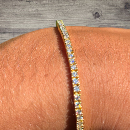 925 Sterling Silver 2mm Tennis Bracelet - CZ Or Moissanite