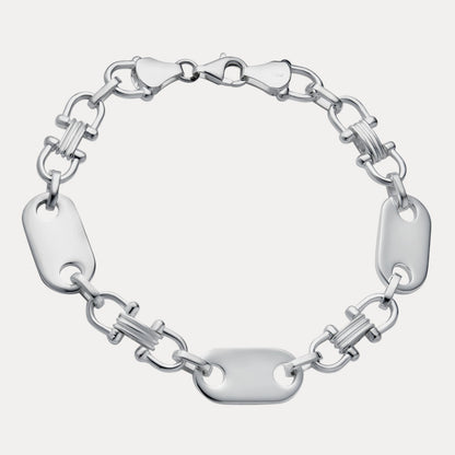 Bracelet à maillons Ferragamo personnalisé en argent sterling 925 de 10 mm