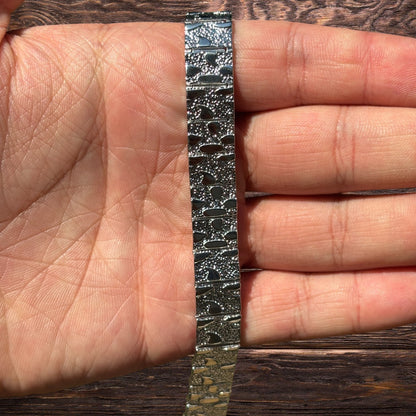 925 Sterling Silver 12mm Custom Nugget Link Bracelet