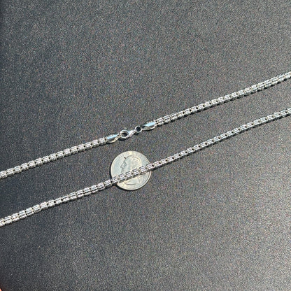 925 Sterling Silver 4-Link Ice Chain Necklace