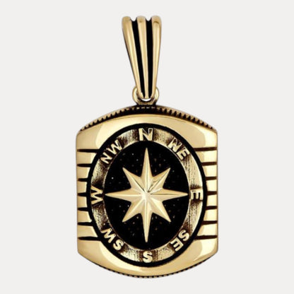 925 Sterling Silver Compass Pendant