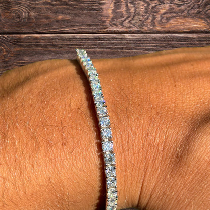 925 Sterling Silver 3mm Tennis Bracelet - CZ Or Moissanite
