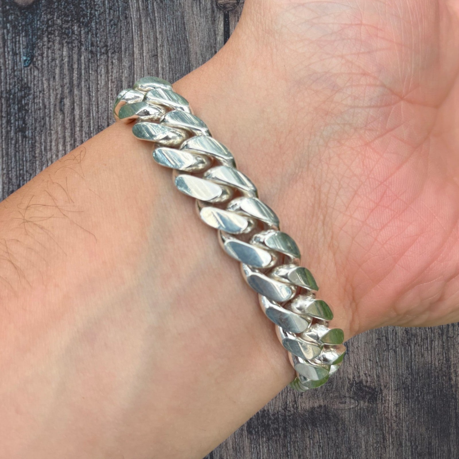 999 Fine Silver 12mm Miami Cuban Bracelet