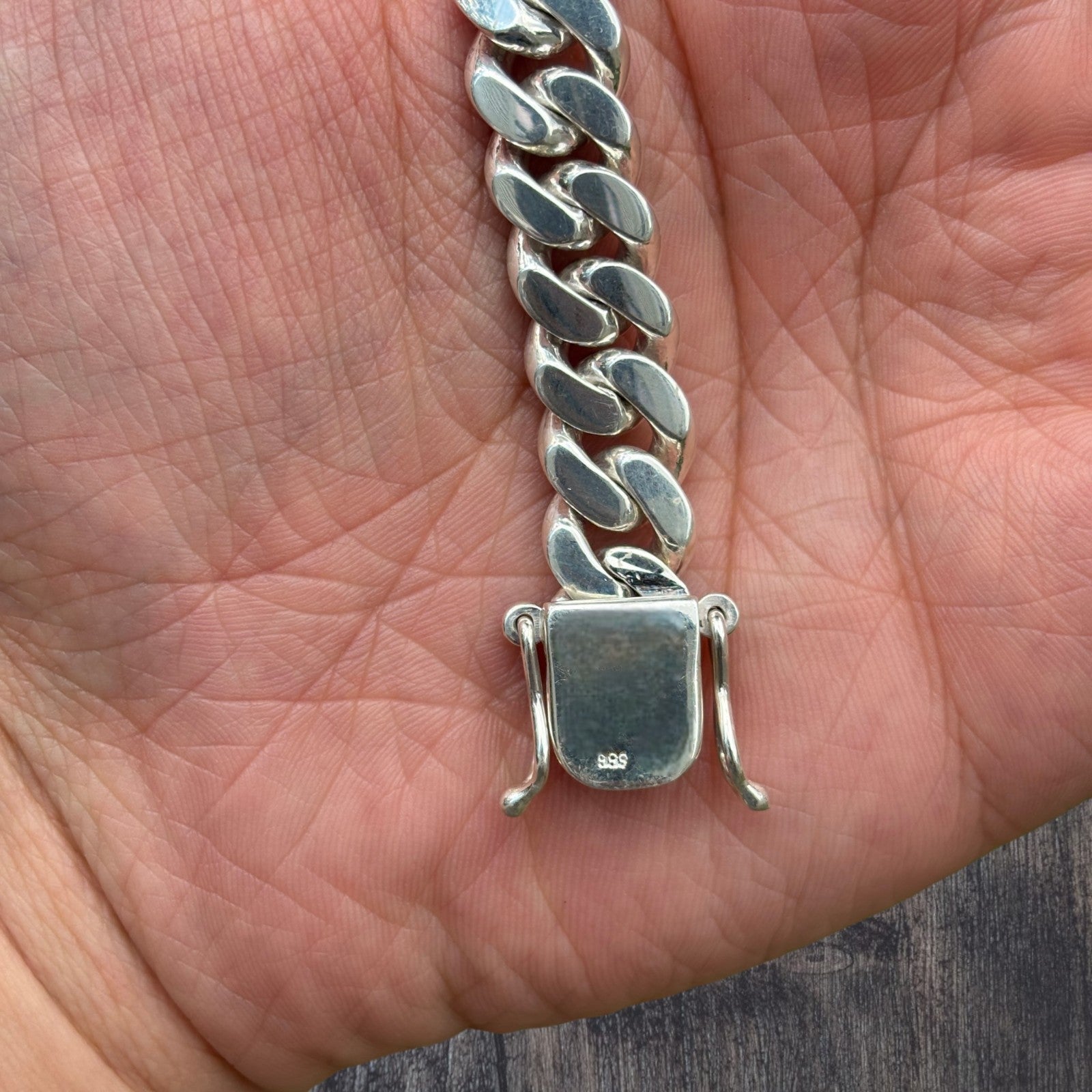 999 Fine Silver 12mm Miami Cuban Bracelet