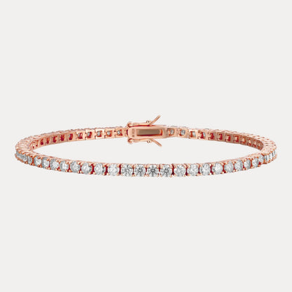 925 Sterling Silver 3mm Tennis Bracelet - CZ Or Moissanite