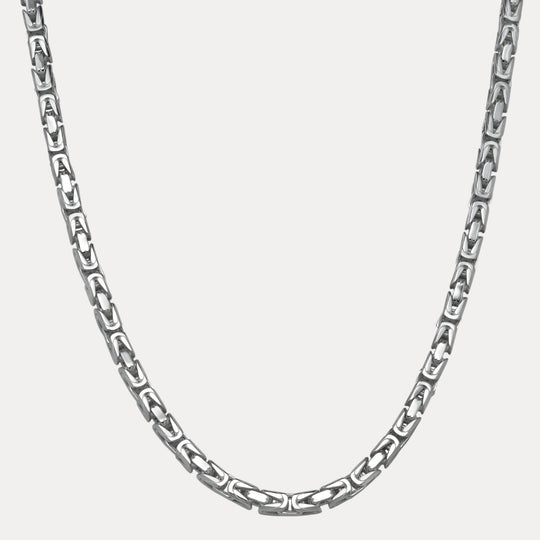 Silver Byzantine Chains: Elegant 925 Sterling Silver Byzantine Chain ...