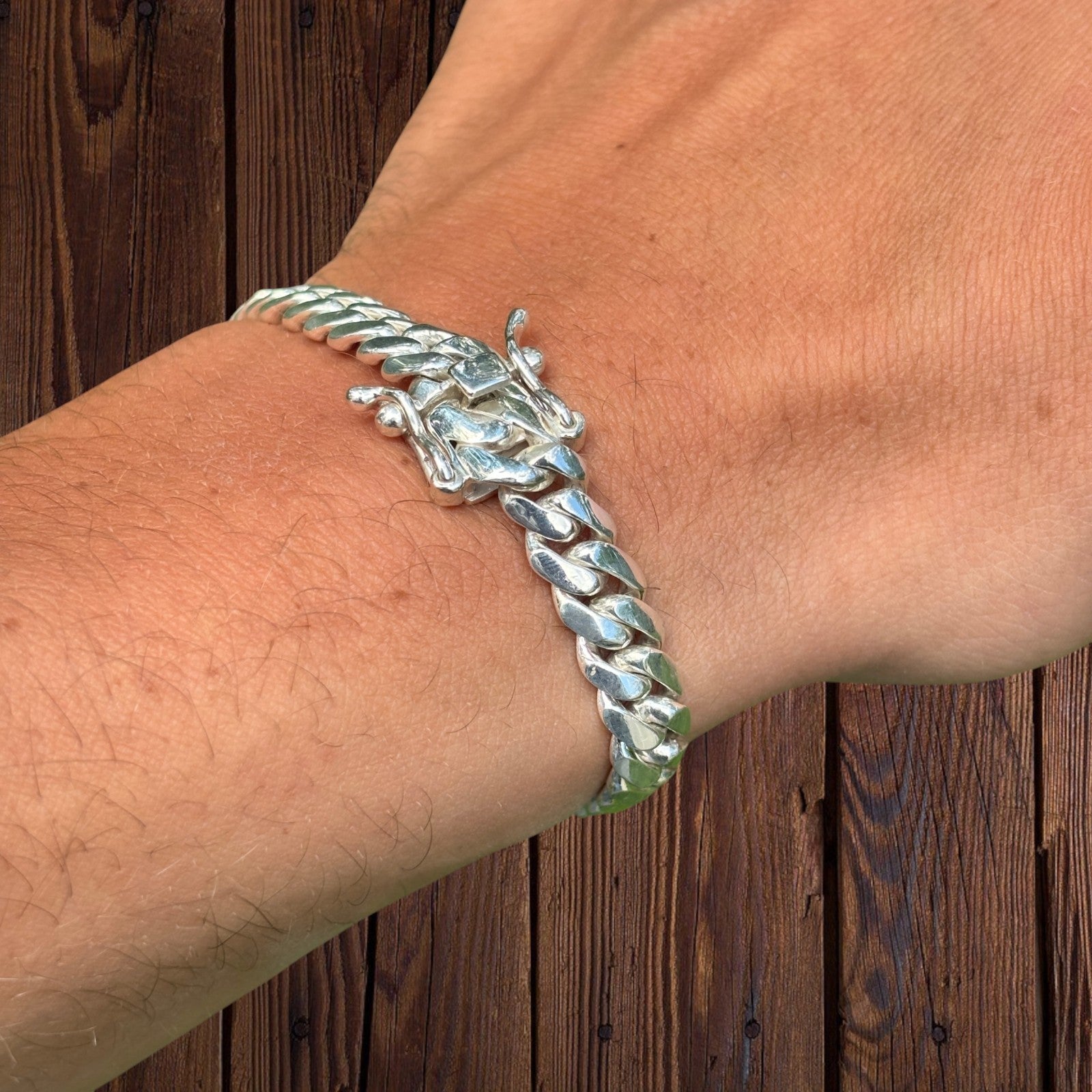 999 Fine Silver 8mm Miami Cuban Bracelet