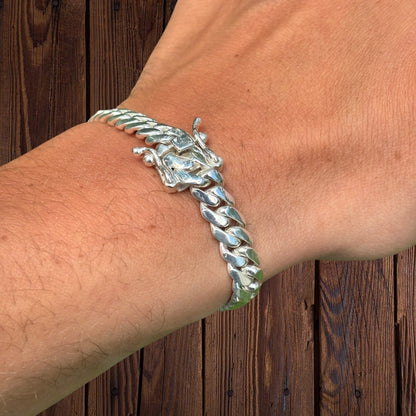 999 Fine Silver 8mm Miami Cuban Bracelet