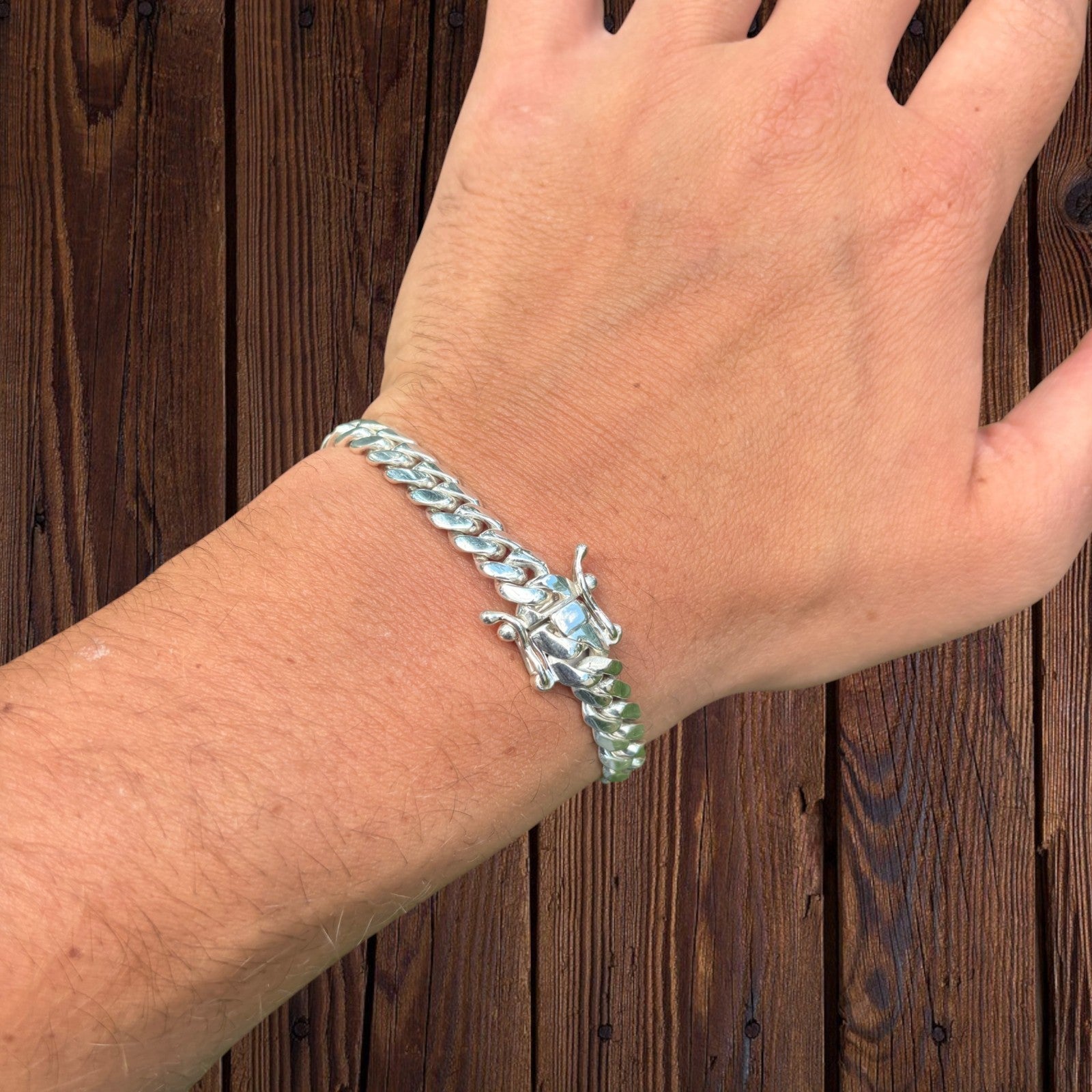 999 Fine Silver 8mm Miami Cuban Bracelet
