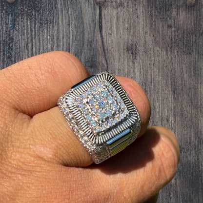 925 Sterling Silver Square Moissanite Ring