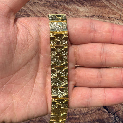 925 Sterling Silver 16mm Custom Nugget Link Bracelet