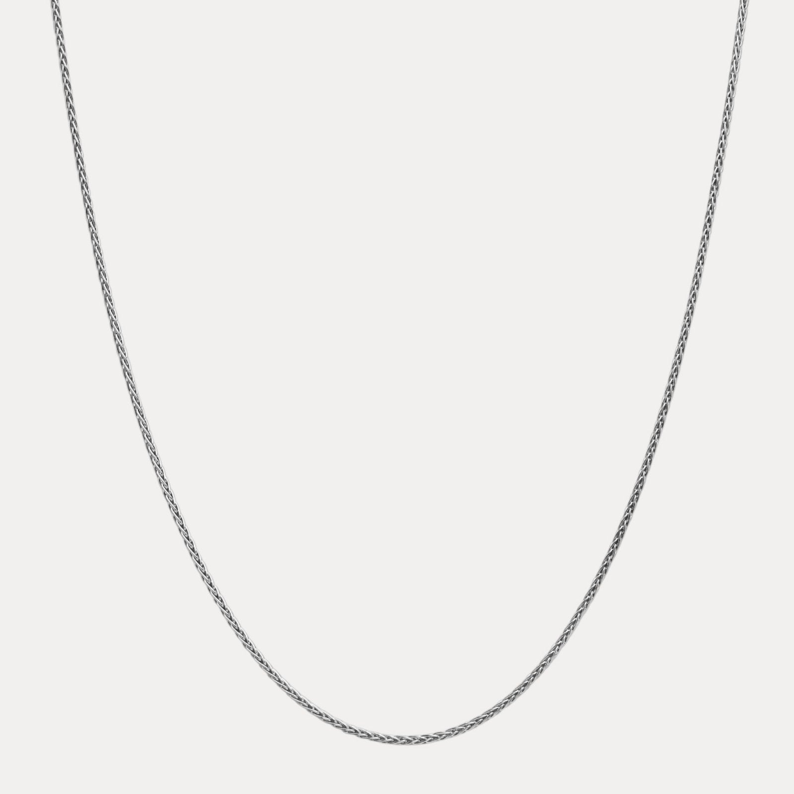 925 Sterling Silver 2mm Wheat Chain Necklace