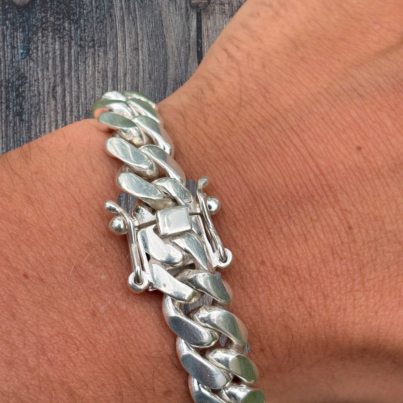 999 Fine Silver 12mm Miami Cuban Bracelet