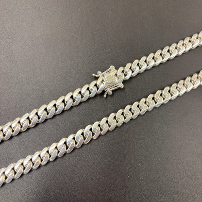 999 Fine Silver 10mm Miami Cuban Chain Necklace