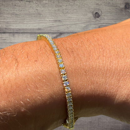 925 Sterling Silver 2mm Tennis Bracelet - CZ Or Moissanite