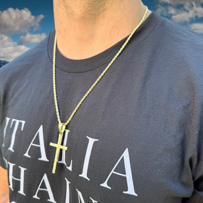 925 Sterling Silver Large Plain Classic Cross Pendant