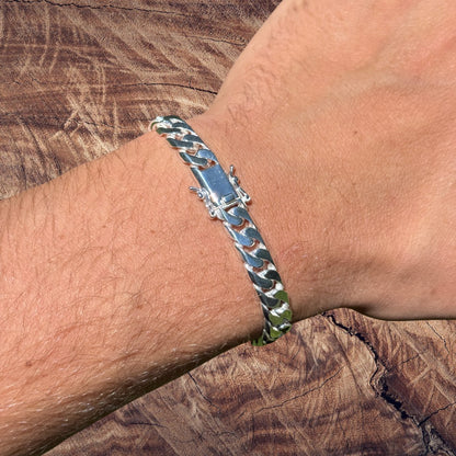 925 Sterling Silver 8mm Modern Miami Cuban Bracelet