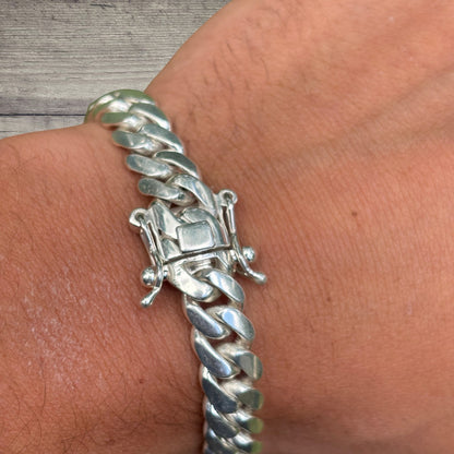 999 Fine Silver 10mm Miami Cuban Bracelet