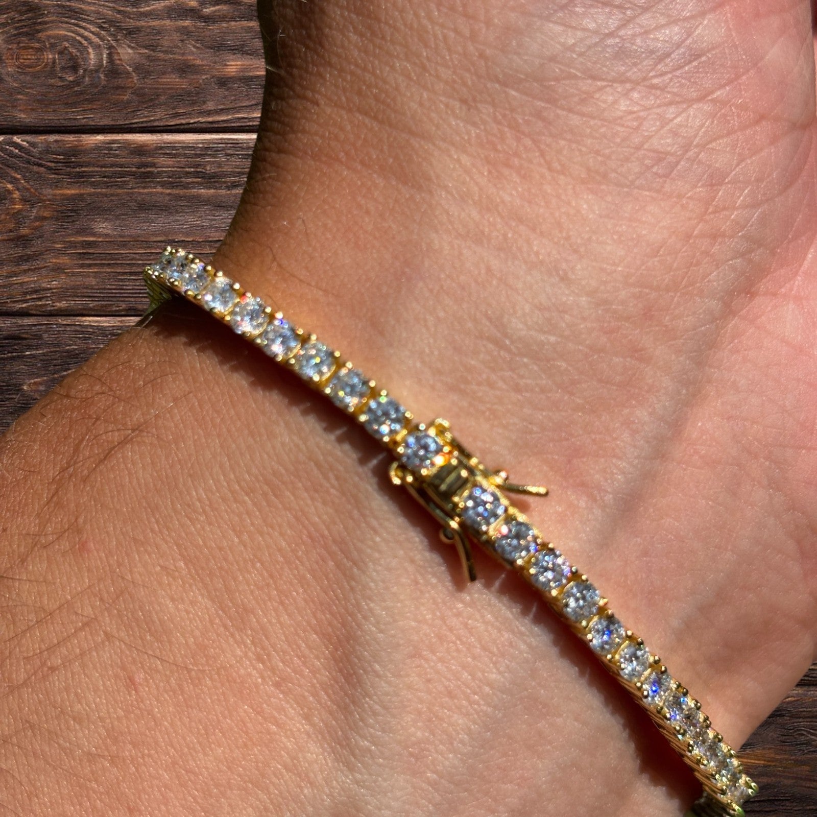 925 Sterling Silver 3mm Tennis Bracelet - CZ Or Moissanite