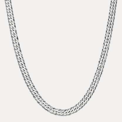 Collar de cadena doble de 10 mm en plata de ley 925