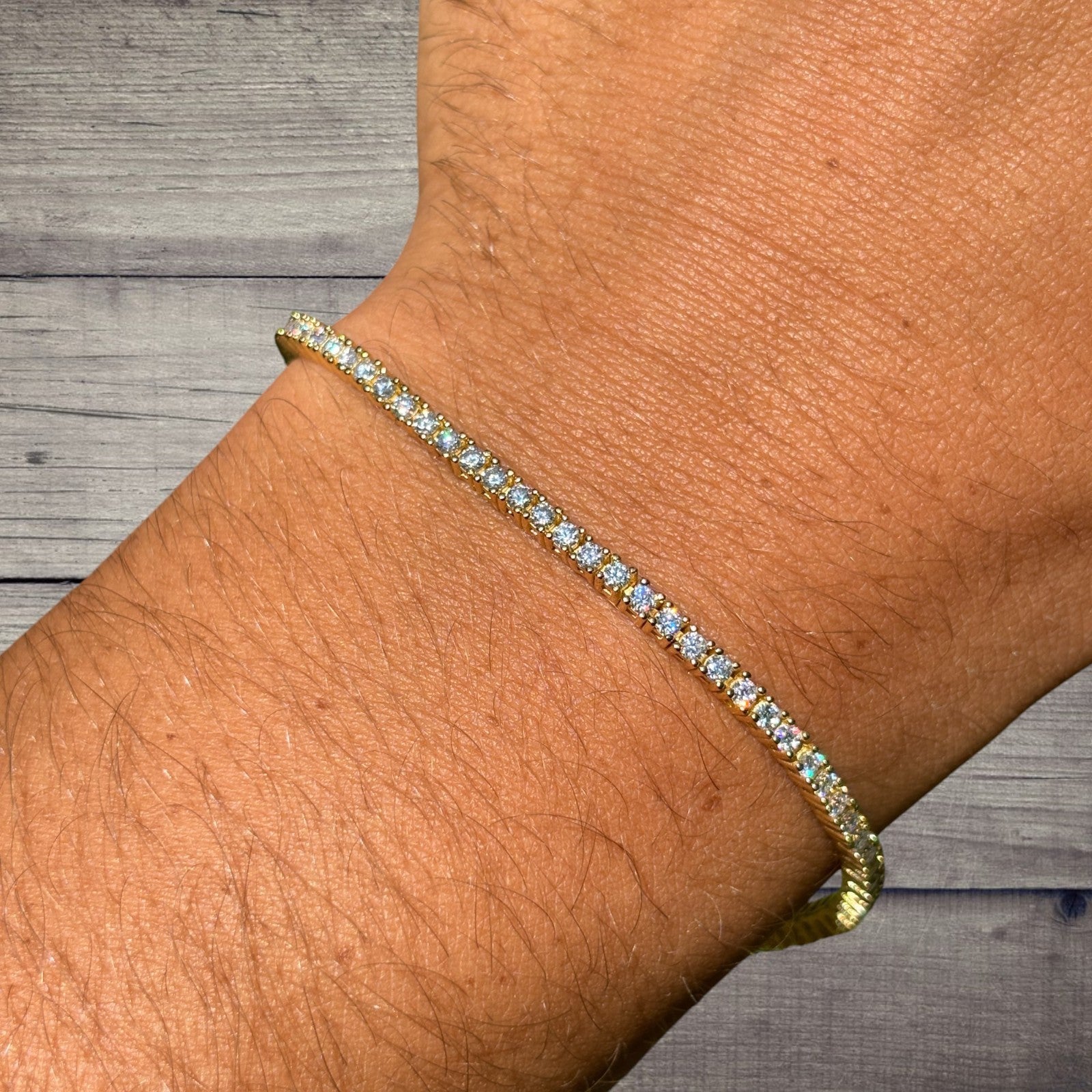 925 Sterling Silver 2mm Tennis Bracelet - CZ Or Moissanite