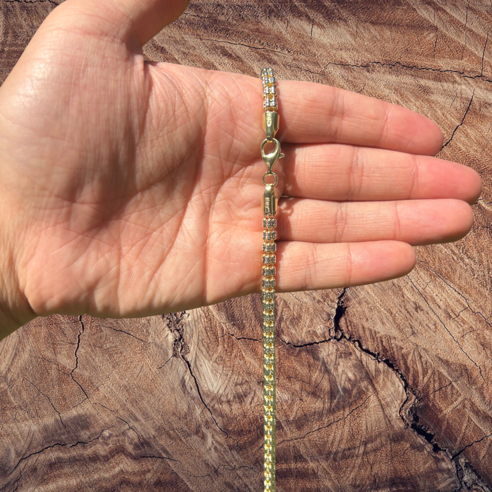 925 Sterling Silver 5-Link Ice Chain Necklace