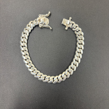 999 Fine Silver 8mm Miami Cuban Bracelet
