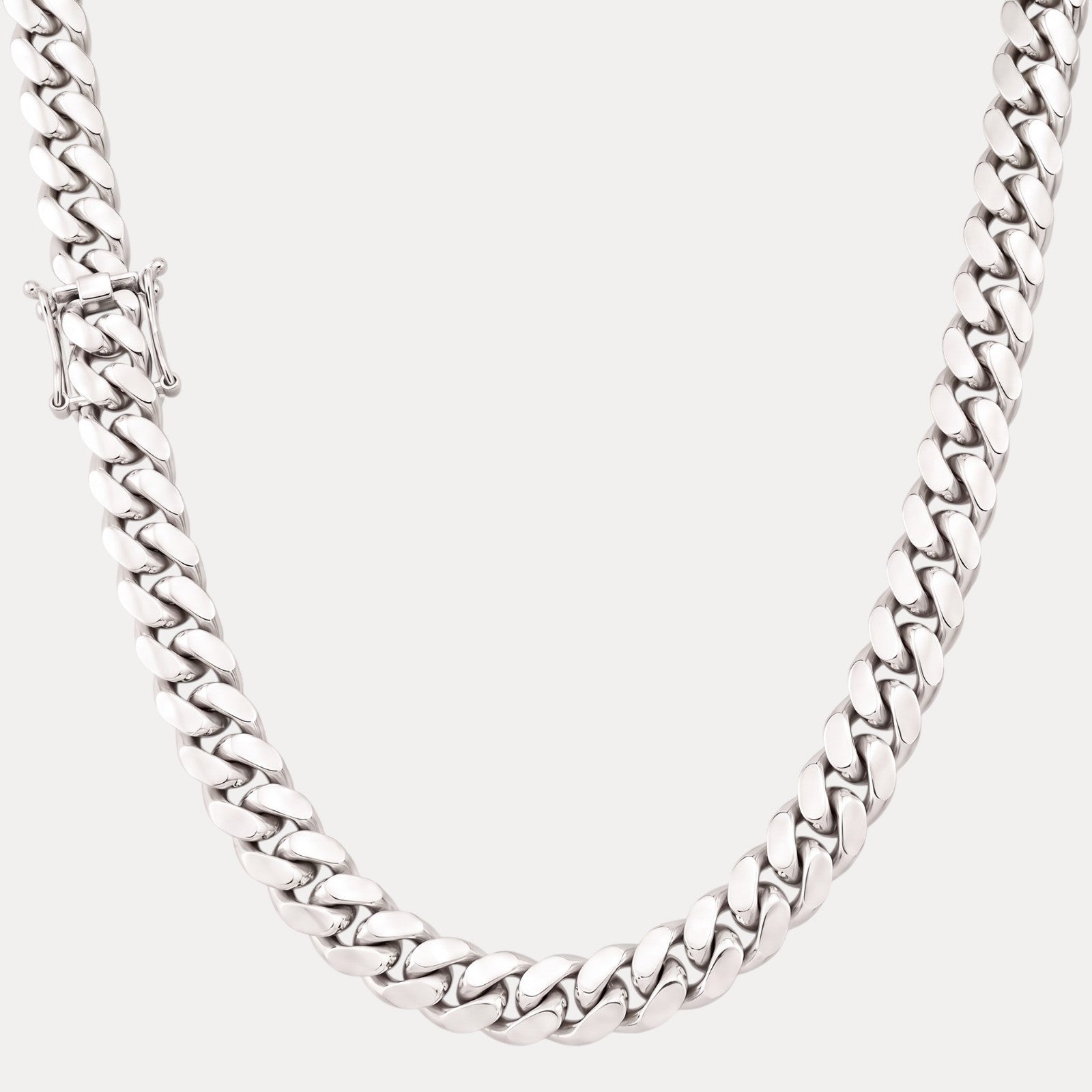 18mm Miami Cuban Chain Necklace - Real Solid 999 Fine Silver HANDMADE IN ITALY