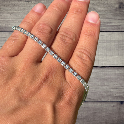 925 Sterling Silver 3-Link Ice Chain Necklace