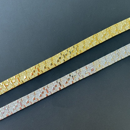 925 Sterling Silver 12mm Custom Nugget Link Bracelet
