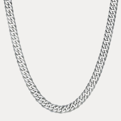 Collier en argent sterling 925 à double chaîne gourmette de 12 mm