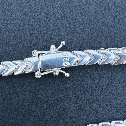 925 Sterling Silver 6mm Box Franco Chain Necklace