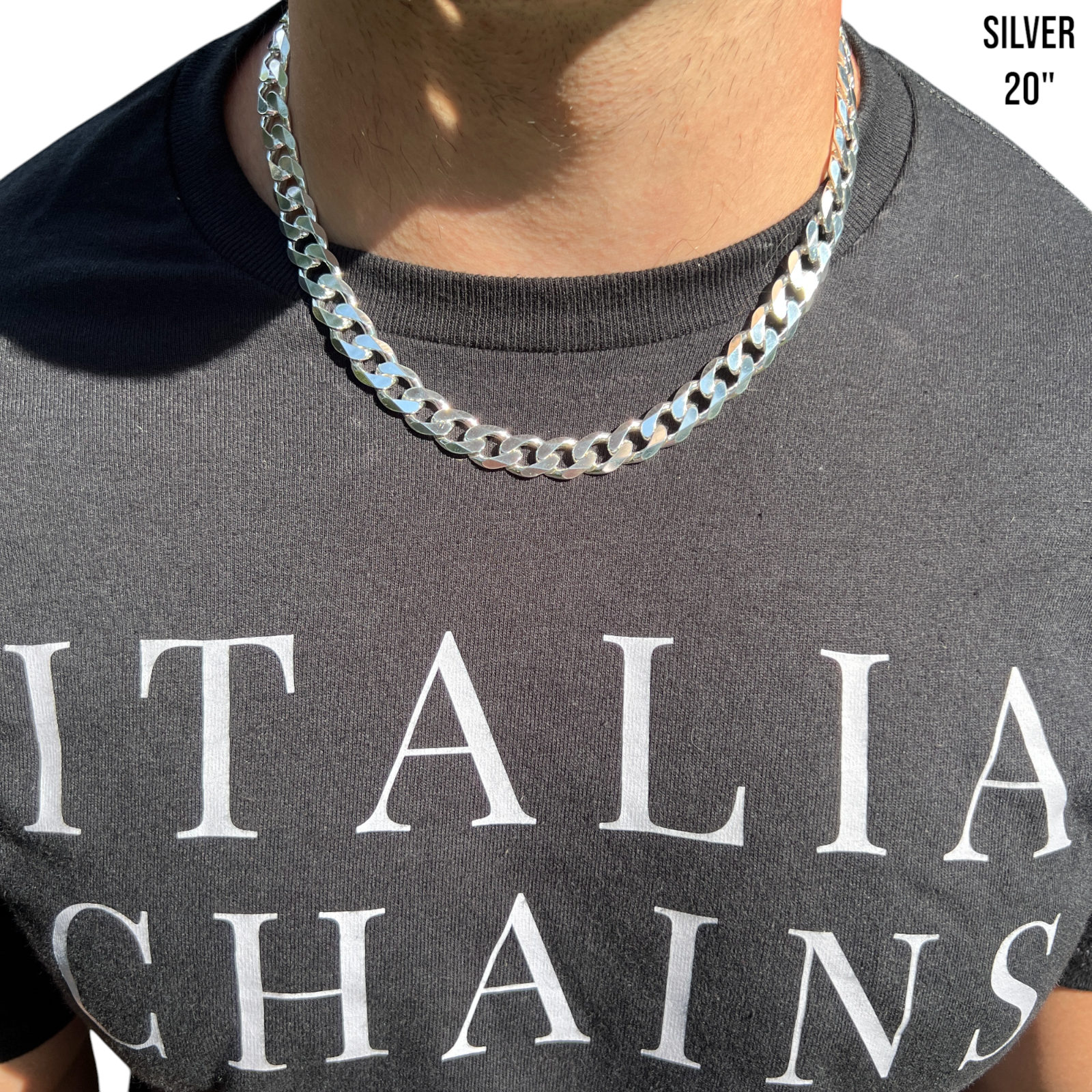 Gossip Girl 925 Sterling Silver Filled 12mm Solid Curb Chain Necklace – 60g, Unisex